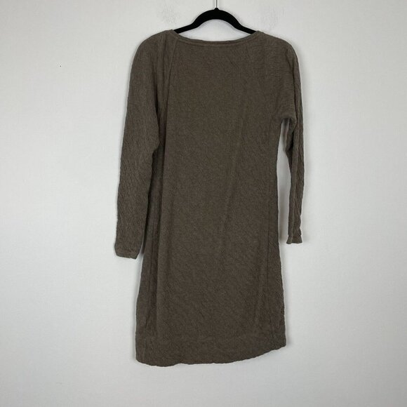 J.Jill Pure jill Woman’s Brown Textured Long Sleeve Sweater Dress Pockets Sz Xs - Picture 8 of 8